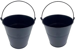 ZBXFCSH 2-Pack Grill Grease Buckets Fits Traeger/Pit Boss Wood Pellet Grills, Drip Bucket for Oklahoma Joe's, Grill Grease Bucket Fits Most Offset Smokers, Black