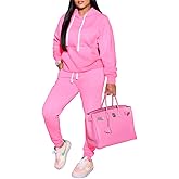 PINSV Sweatsuits Women 2 Piece Outfits Casual Jogging Suits Long Sleeve Hoodie Sweatpants Tracksuits Sets