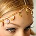 Jovono Boho Hair Chain Gold Leaf Head Chain Headpiece Tassel Greek Costume Hair Accessories for Women and Girls
