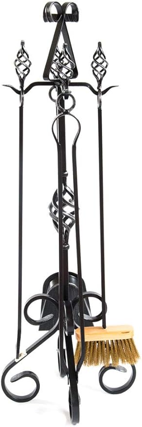 5 Pigne Set Accessori Camino In Ferro Battuto Amazon It Fai Da Te Accessori In Ferro Battuto