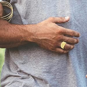 Men's 10k Yellow Gold Royal Flush Poker Ring – Lucky Nugget Band With Hearts Hand, Gambling Casino Jewelry