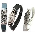 3pcs Fashion Wristband for Fitbit Flex with Clasp Wireless Activity-fitness Band Bling Accessory- Dress Outfit.