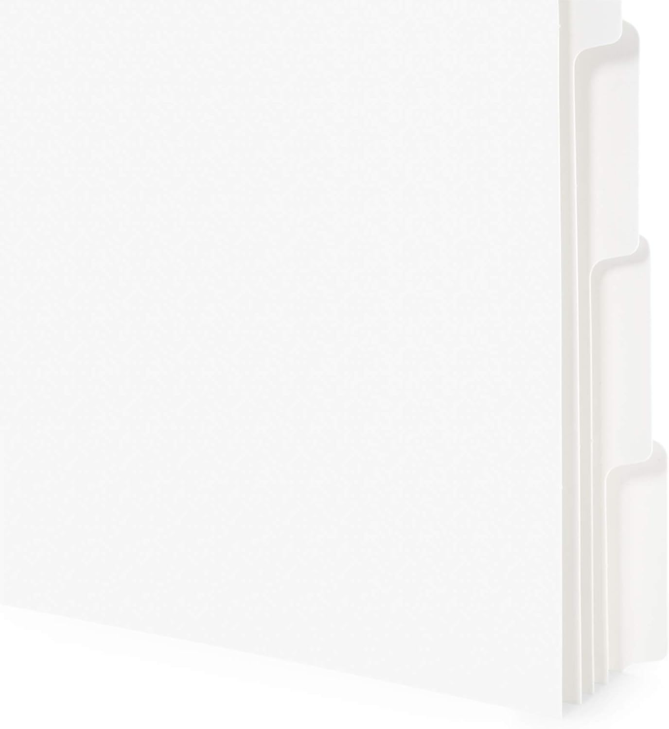 Blue Summit Supplies 3 Ring Binder Dividers with Reinforced Edge, 1/5 Cut Tabs, Letter Size, 3 Hole Punch Section Index Dividers for Binders, White, 100 Page Divider Pack : Office Products