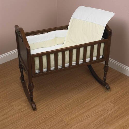 Baby Doll Bedding Kingdom Cradle Bedding Set, Ecru