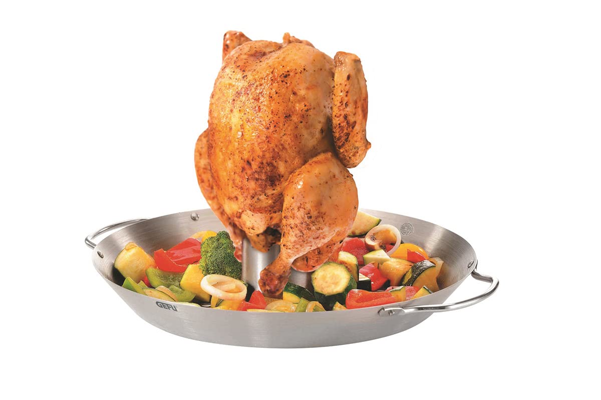 Gefu Chicken Roaster and Vegetable Wok, Stainless Steel, Ø 36 cm, 89156