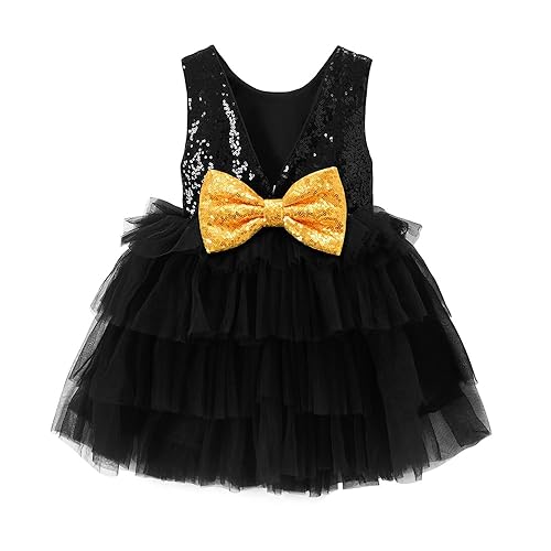LHXIUIMJ Flower Baby Girl Sequins Dress Toddler Elegant Princess