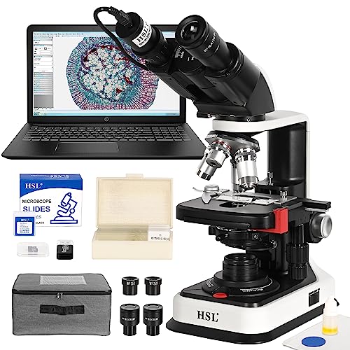 Mua HSL 40X-2500X Binocular Compound Microscope Profesional,3MP Camera ...