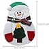 WOVTE 8Pcs Christmas Decorations Snowman Silver Flatware Holder Pockets Table Dinner Home Decoration