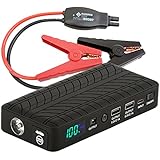 Rugged Geek RG600 INTELLIBOOST 600A Portable Vehicle Jump Starter and Power Supply with LCD Display. USB Laptop Charging. Emergency Auto Jump Pack for Cars, Trucks, SUVs, and Motorbikes. (2018 Model)