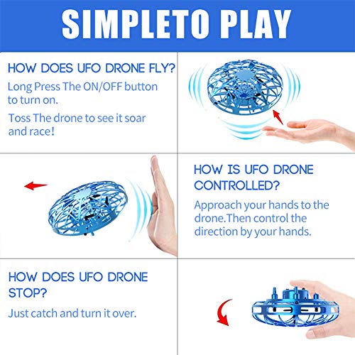 image for AERLANG Hand Operated Drones for Kids Or Adults, Easy Indoor Outdoor S