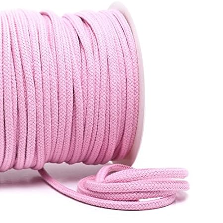 Baumwollkordel 6 mm, hellrosa, 2m, 100% Baumwolle, Fb.034