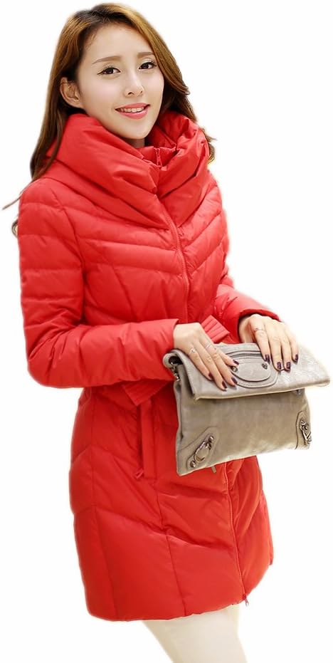 Queenshiny Women's New Style Long Downcoat with Belt