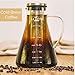 Cold Brew Coffee Maker and Tea Maker - Large 1.5L/50oz - Bonus Spoon - Glass Loose Leaf Iced Tea Infuser & Ultra Fine Double Mesh Stainless Steel Filter, Dishwasher Safe, Coffee Fresh For 2 Weeks