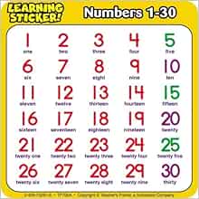 Numbers 1-30 Learning Stickers: Scholastic: 9780439732819: Amazon.com