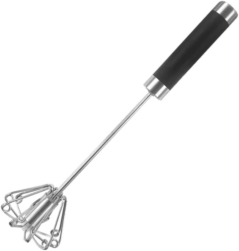 ACAO PushDown Zip Whisk 14" Stainless Steel Rotary Whisk Easy to Use
