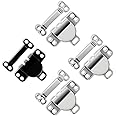 Lakesstory Metal Hook and Eye Closure Sewing Nickel Hooks Heavy Duty For Clothing Skirt Closures Sewing Hooks For Pants 4 sets in a Pack