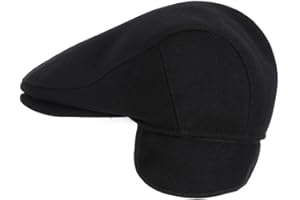 LUTICELI Men's Newsboy Hat with Earflaps Flat Ivy Caps Irish Cabbie Cap