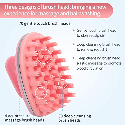 OLOEY Electric Scalp Massager,Manual Head Massager,Head Scalp Massager