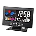 KKmoon Thermometer Hygrometer, C/°F Multifunctional Indoor Colorful LCD Digital Temperature Humidity Meter Clock Comfort Level Weather Forecast Vioce-Activated Backlight