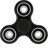 Tri Fidget Hand Spinner Toy Stress Reducer Ultra Durable High Speed Ceramic Bearing Fidget Finger Toy Guarantee 1 Min Spin Time Perfect for ADD ADHD Anxiety Autism And Stress Relief (BLACK)