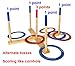 Yard Games Giant Ring Toss with Soft-Touch Tossing Rings and Finished Wood Target
