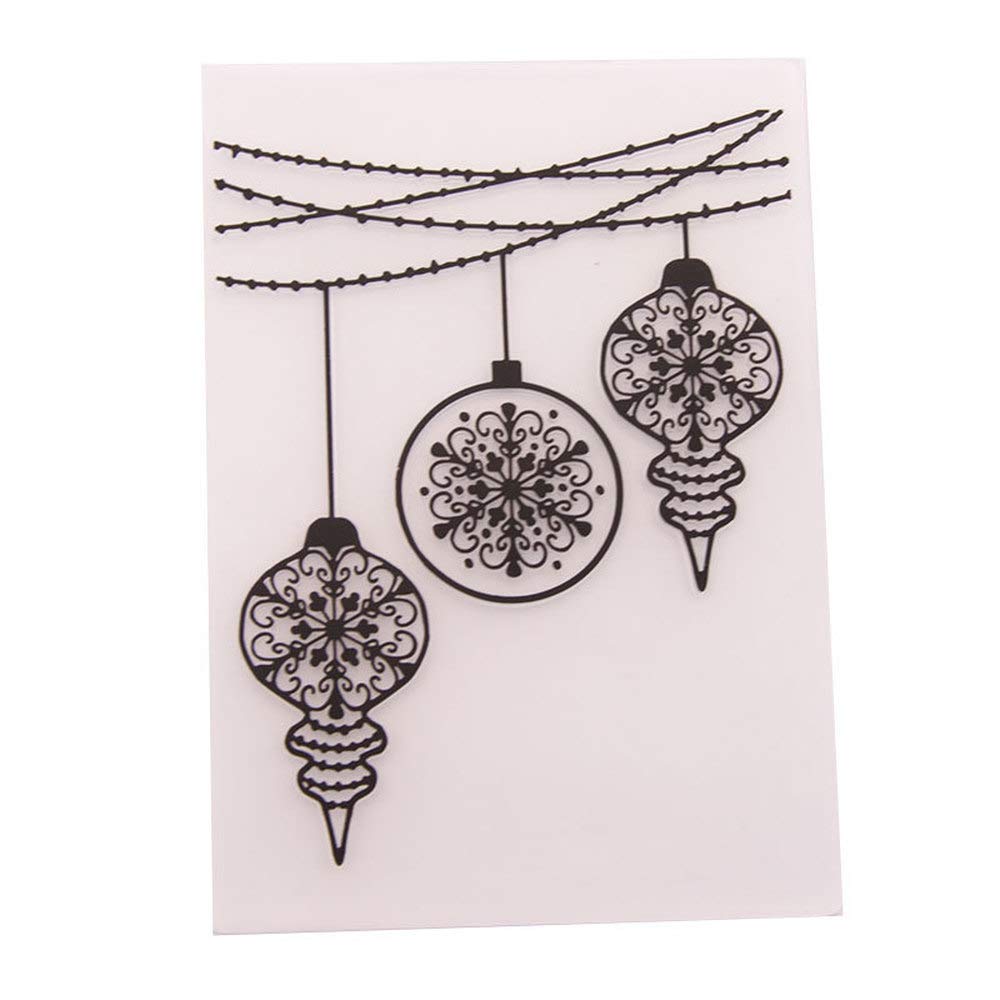 arriettycraft Christmas Ball Baubles Christmas Decors Plastic Embossing Folder for Scrapbook DIY Album Card Tool Plastic Template Folders
