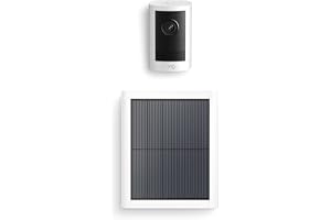 Ring Outdoor Cam, Solar (newest model), Home or business security, Wide-Angle Retinal 2K Video, 6x Enhanced Zoom, Night Vision for true color in low light, White