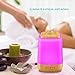 Homasy 200ml Aroma Essential Oil Diffuser, Wood Grain, Night Light with 7 Color LED Changing for Yoga Spa Home Office Room