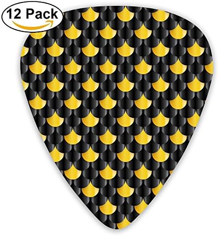 Xcczsjtbp Mermaid Tail Fish 351 Shape Classic Guitar Picks (12 Pack) Acoustic Jazz Medium Light Guitar Pick For Girls
