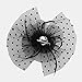Fascinators Sinamay Hats for Women for Tea Party Kentucky Derby Wedding Cocktail Mesh Feathers Hair Clip Black