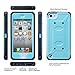 ULAK iPod Touch 6th Generation case with Screen Protector, Belt Clip Holster Kickstand Shockproof Fullbody Protective Case Bumper Hard Cover for Apple iPod Touch 5/6th/ 7th Generation, Blue