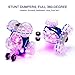 LESHP RC Rolling Stunt car,Invincible Tornado Twister Remote Control Truck,360 Degree Spinning and Flips with Color Flash & Music for Kids,blue