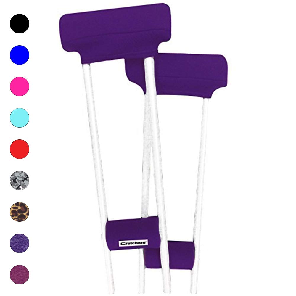 Crutcheze Sport Purple Crutch Pads Covers with Comfortable Arm and Hand