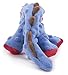 goDog Dinos Spike Squeaky Plush Dog Toy, Chew Guard Technology - Blue, Small