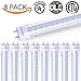 Sunco T8 LED 4FT Tube Light Bulbs Ballast Bypass Fluorescent Replacement, 5000K Daylight, 18W, Clear Cover, Retrofit, Single Ended Power (SEP), Commercial Grade – UL 8 Pack.