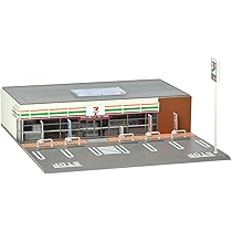 ￼TOMIX TOMYTECジオラマ用建物7点セット TOMYTEC 4235 N Gauge Convenience Store 7-Eleven Diorama Supplies