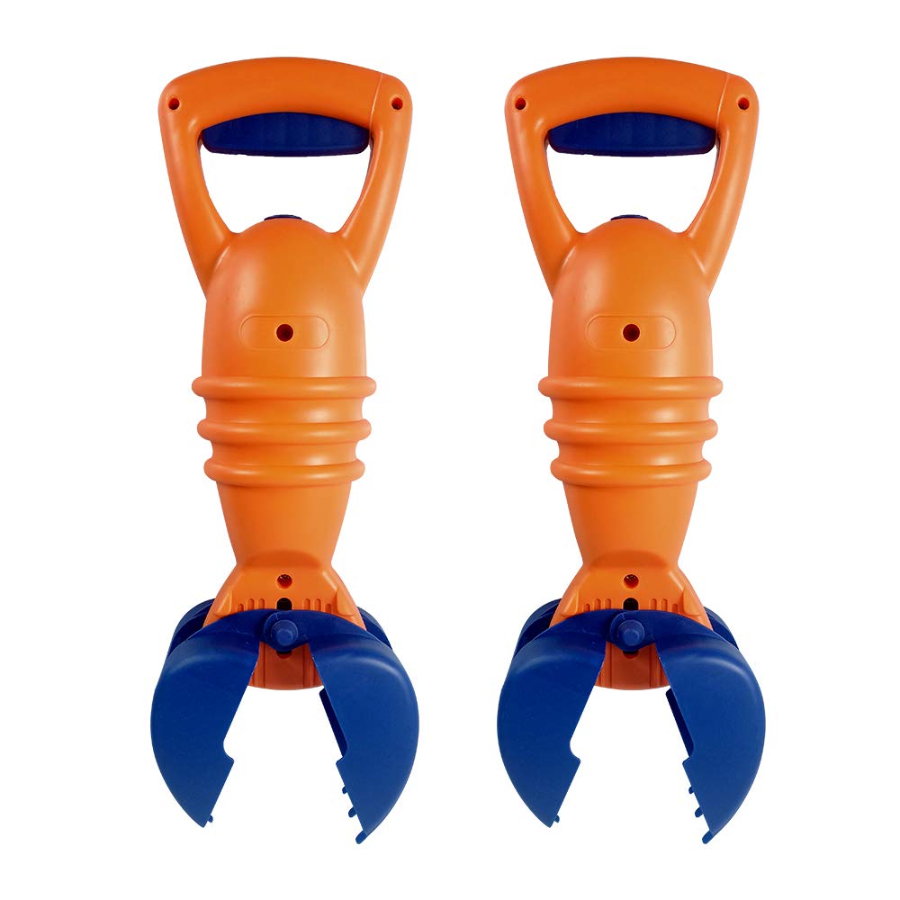 RAINBOW TOYFROG 13" Plastic Sand Digger Grabber Toy，Sand & Beach Claw Catcher. for Ages 3+,Great for The Beach,Snow, Kids Sandbox, Backyard, Playground, Bathtub Toddler Toys-2 Pack