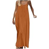 TYISZIL Summer Dresses for Women 2026 Backless Cami Dress Spaghetti Strap Flowy Sundress with Back Tie Beach Vacation Clothes