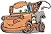 Disney Cars Iron-On Appliques-Tow Mater 2-1/2