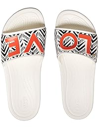 Crocs Women 's Drew Barrymore Sloane Chevron Slide