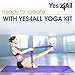 Yes4All Yoga Starter Kit – Include: 2 Yoga Blocks, Yoga Strap with D-ring, Yoga Towel & NBR Yoga Foam Mat – Yoga Kit for Beginners (Purple)