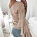 2018 Women Autumn Off Shoulder Blouse Long Lotus Sleeve Shirt Loose Tops by Topunder