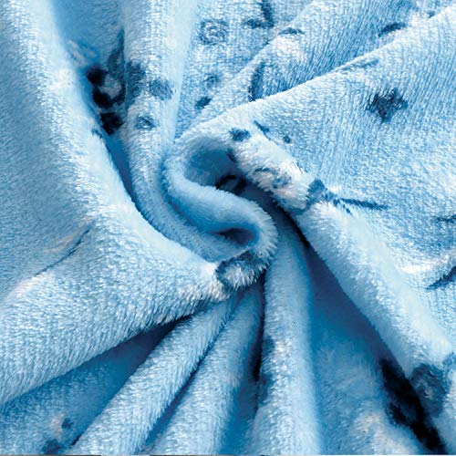 Flannel Throw Blanket for Sofa Couch Bed Blue Flower Blanket Soft Lightweight Cozy Plush Floral Throw for Kids Girls Adults All Season Bedspreads Coverlet Blanket Throw(Blue Flower, Twin)