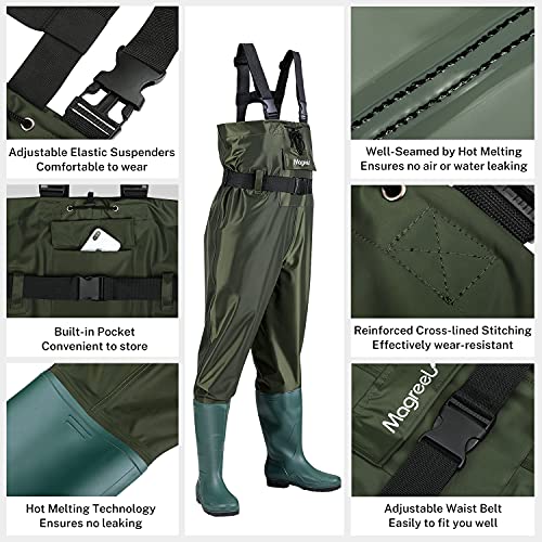 Fishing Waders For Men With Boots 3-Ply Neoprene Insulated Duck