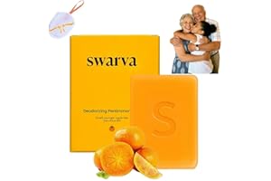 3PCS Swarva Japanese Persimmon Soap Bar | Natural Deodorizing Soap for Nonenal & Aging Body Odor,Hyaluronic Acid & Collagen M