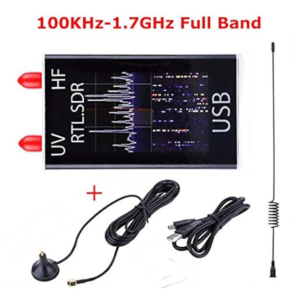 Receptor SDR USB banda corrida de 100 KHz a 1,7 GHz