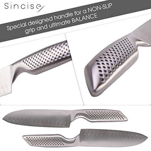 2 Santoku+Professional+Ergonomic+One+Piece+Vegetable