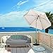 California Umbrella 7.5' Round Aluminum Pole Fiberglass Rib Umbrella, Crank Open, Push Button 3-Way Tilt, Champagne Pole, Yellow