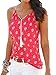 Famulily Women's Print Sleeveless Spaghetti Strap Tank Tops Camisole Vest£¨Red,Large£©