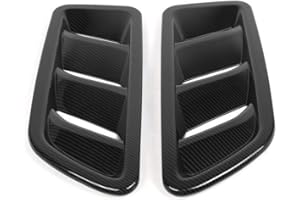 BESTMOTORING Carbon fiber ABS Car Hood Air Vent Cover,2pcs Hood Air Outlet Decorative Covers for Wrangler JL JT 2018-2022